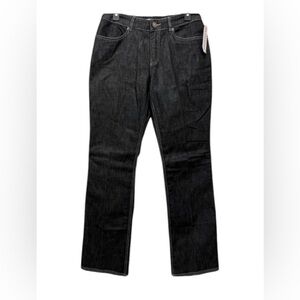 NWT Pendleton Spectator women’s 6 dark wash zip up wide leg black jeans